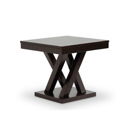 Baxton Studio Everdon Dark Brown Modern End Table 100-4969